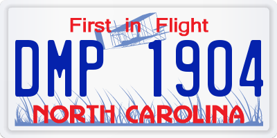 NC license plate DMP1904
