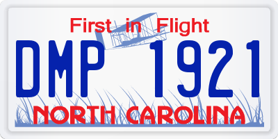 NC license plate DMP1921