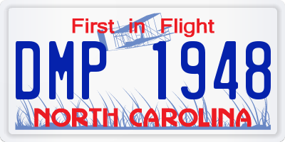NC license plate DMP1948