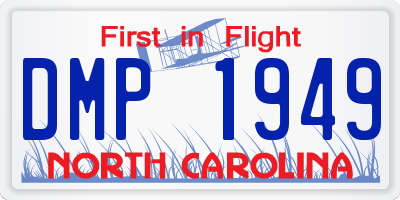 NC license plate DMP1949
