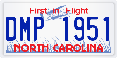 NC license plate DMP1951