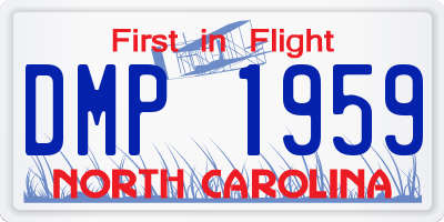 NC license plate DMP1959