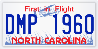NC license plate DMP1960