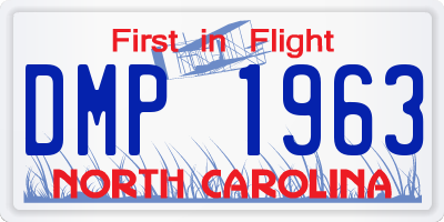 NC license plate DMP1963
