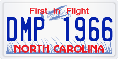 NC license plate DMP1966