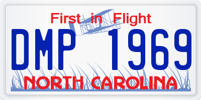 NC license plate DMP1969