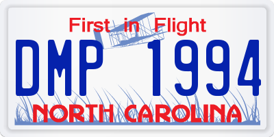 NC license plate DMP1994