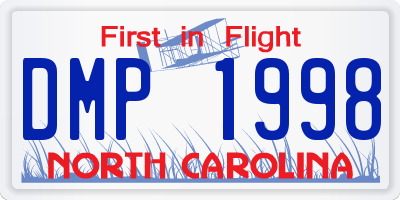 NC license plate DMP1998