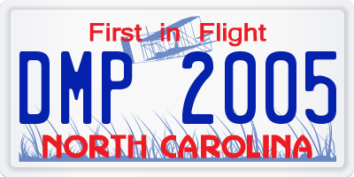 NC license plate DMP2005