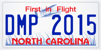 NC license plate DMP2015