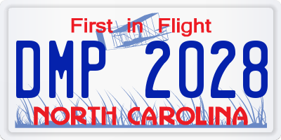 NC license plate DMP2028