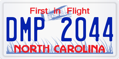 NC license plate DMP2044