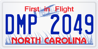 NC license plate DMP2049