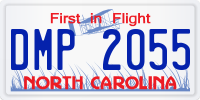 NC license plate DMP2055