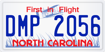 NC license plate DMP2056