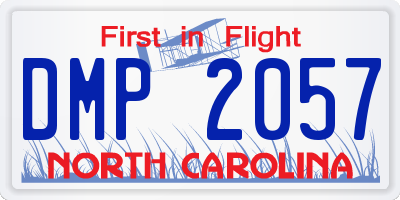 NC license plate DMP2057