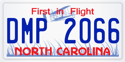 NC license plate DMP2066