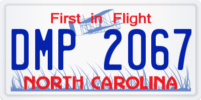 NC license plate DMP2067