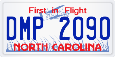 NC license plate DMP2090