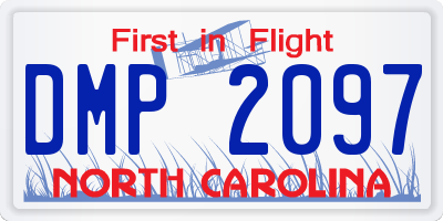 NC license plate DMP2097