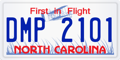 NC license plate DMP2101