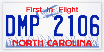 NC license plate DMP2106