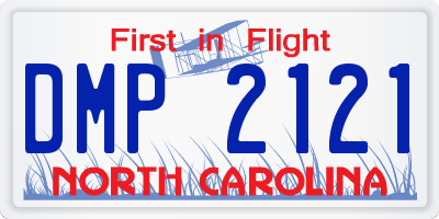 NC license plate DMP2121