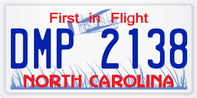 NC license plate DMP2138