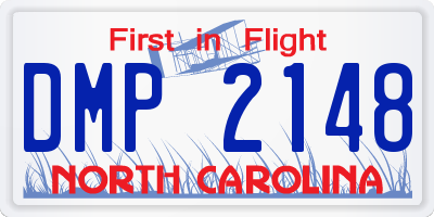 NC license plate DMP2148