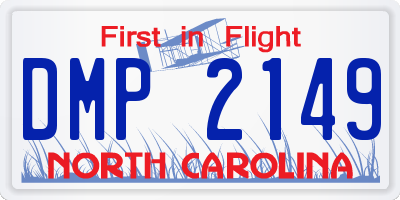 NC license plate DMP2149