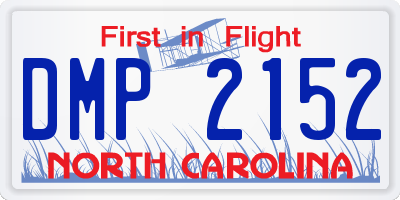 NC license plate DMP2152