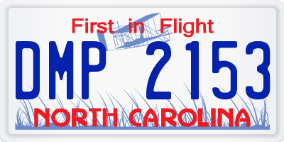 NC license plate DMP2153