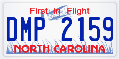 NC license plate DMP2159