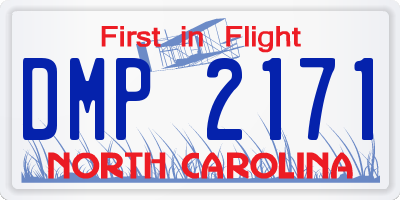 NC license plate DMP2171