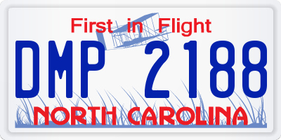 NC license plate DMP2188