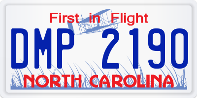 NC license plate DMP2190
