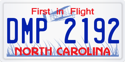 NC license plate DMP2192