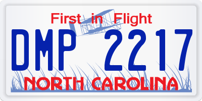 NC license plate DMP2217