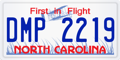 NC license plate DMP2219