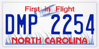 NC license plate DMP2254