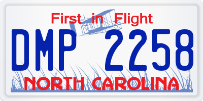 NC license plate DMP2258