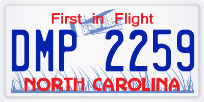 NC license plate DMP2259
