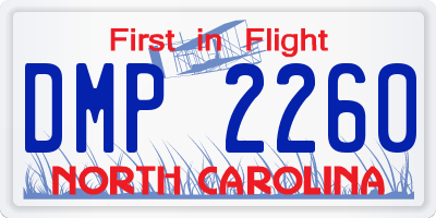 NC license plate DMP2260