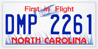 NC license plate DMP2261