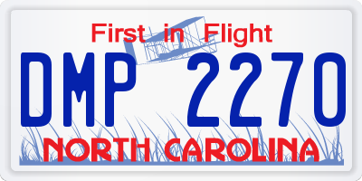 NC license plate DMP2270