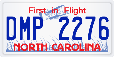NC license plate DMP2276