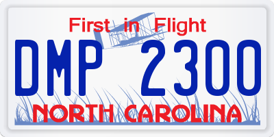 NC license plate DMP2300