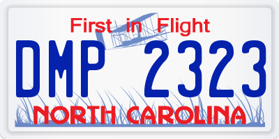 NC license plate DMP2323