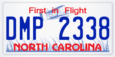 NC license plate DMP2338