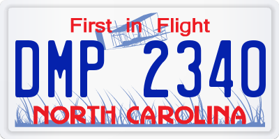 NC license plate DMP2340